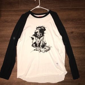 Supreme 18SS Lion Raglan Baseball Large T-Shirt